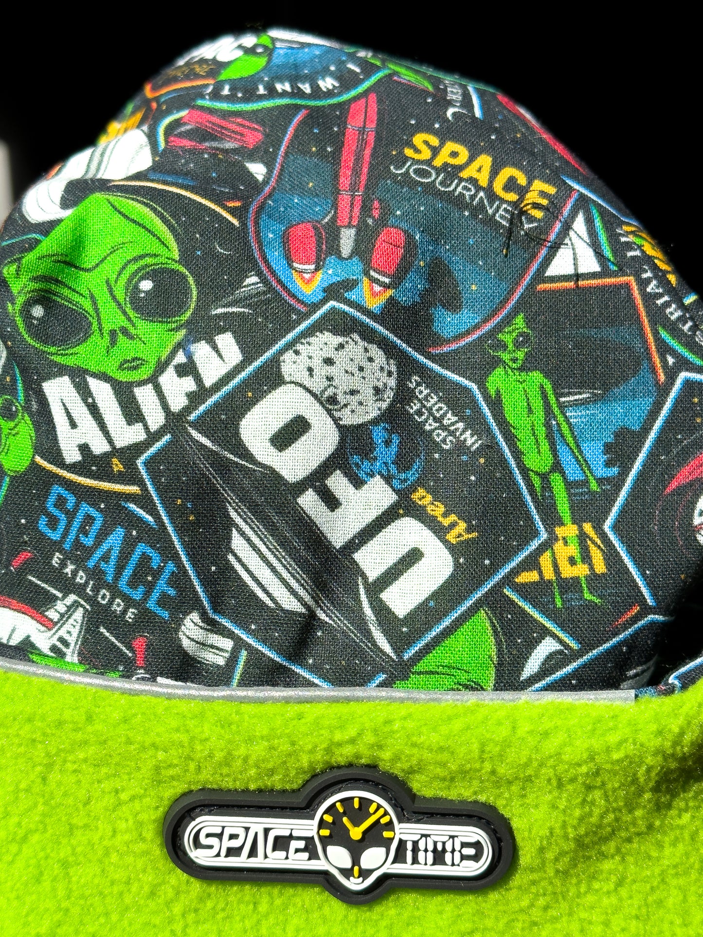 SPACETIME UFO Alien Comic Fleece Beanie