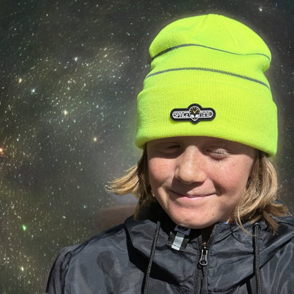 SPACETIME Hi-Vis yellow Beanie Hat